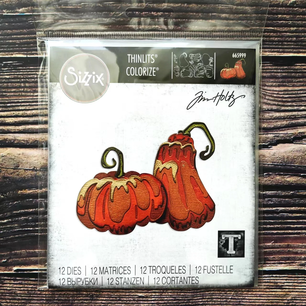 

Sizzix 665999 Thinlits Die Set 12PK - Pumpkin Duo, Colorize by Tim Holtz
