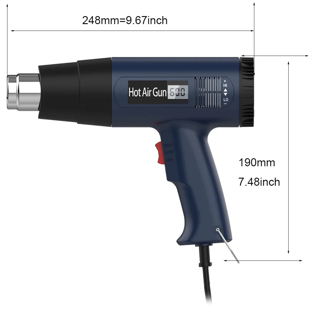 220V 2000W Electric Heater Heat Gun Variable Temperature for Professional Shrinking PVC Degumming Desoldering hot air gun heat gun