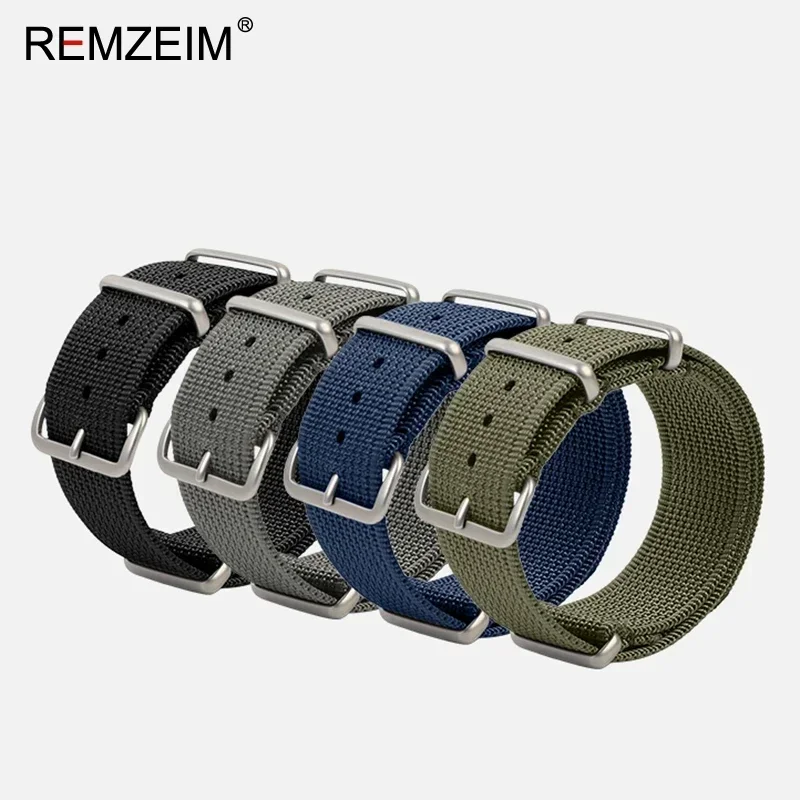 Premium Nylon Watch Strap in Brown, Green, and Black - Military-Inspired Casual Sport Bracelet Replacement
