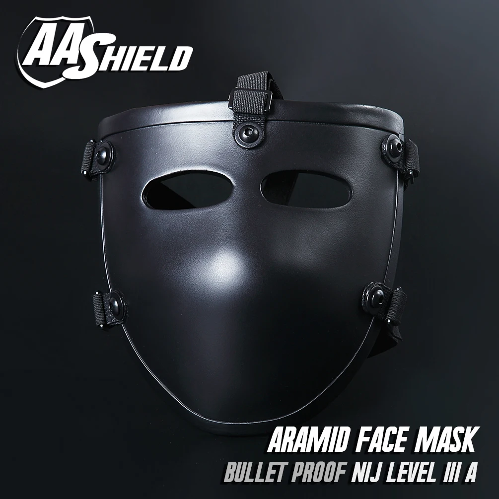 

AA Shield Ballistic Visor Face Bulletproof Glass Mask For Fast Helmet Body Armor Mask NIJ Lvl IIIA 3A Mask Aramid Code