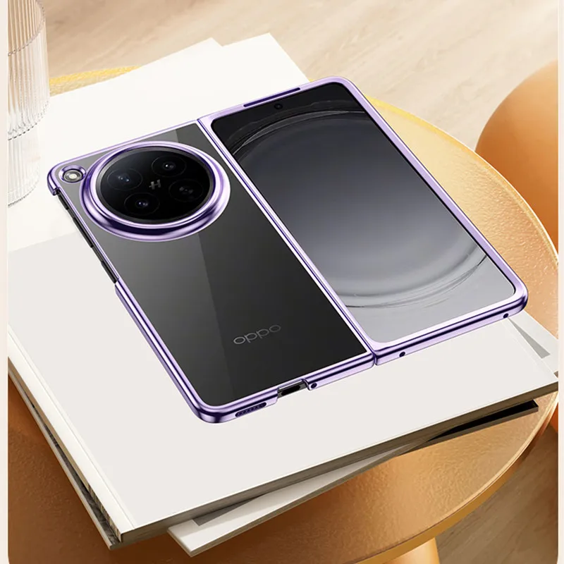 For OPPO Find N6 N5 2in1 Glossy Electroplated PC Case Transparent