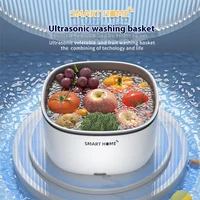Household Food Ultrasound Vegetables Cleaning Basket Remove Pesticide Residues Fruits Vegetable Washer battery powered 1