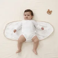 Baby Swaddle Blanket 0-6 Months Strap Protect Belly Baby Sleeping Blanket Wrap for New Born Thin-style for Summer 2