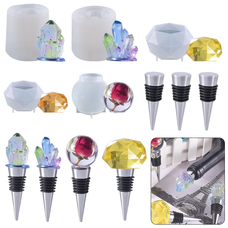 Epoxy Resin Wine Bottle Stopper Bottle Silicone Mold Resin Diy Bottle Epoxy Resin Aliexpress