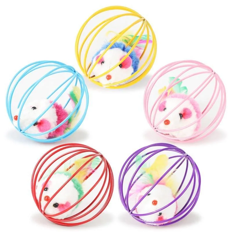 Cartoon Pet Cat Toy Stick Feather Rod Mouse Toy with Mini Bell Cat Catcher Teaser Interactive Cat Toy Kitten игрушки для кошек 