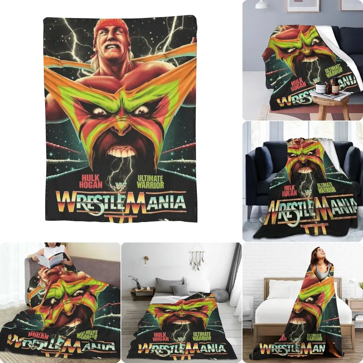 Hulk Hogan Trapunta Coperta In Micro Pile Ultra Morbido Copriletto In Tessuto Super Morbido