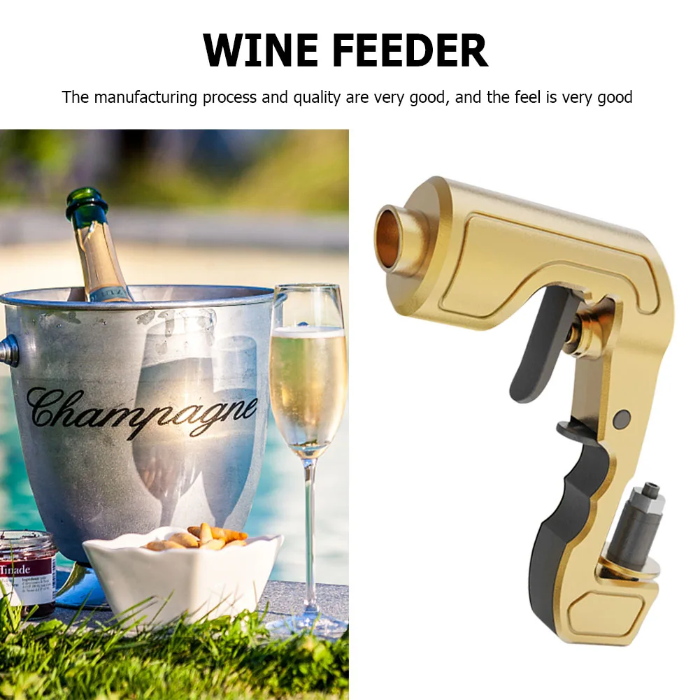 Inverted Beer Spray Gun Ergonomic Grip Champagne Stopper Drinker Red