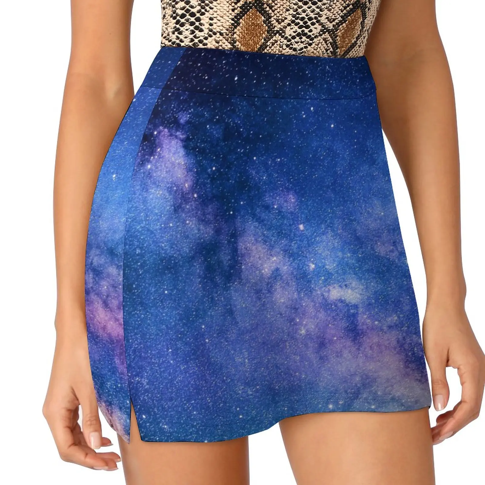 Universe Galaxy Pattern Background Light Proof Trouser Skirt luxury women's skirt skirts summer 2023 woman Kawaii