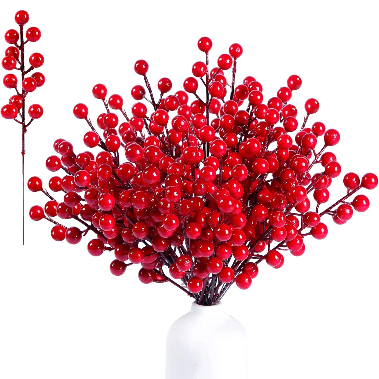 Künstliche Pflanze Holly Little Red Fruit Heißer Verkauf Neujahr Weihnachtsbaum Home Festival Party Garten Hochzeit Dekor Diy Geschenkbox – Detail 6