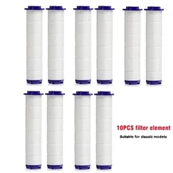 Enhanced High-Pressure Turbocharged Handheld Shower Head with Massage Feature and One-Key Stop (10 pcs filter elemen)