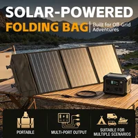 Panneau solaire portable pliable de 200W, chargeur solaire à haute efficacité, alimentation de secours d'urgence pour station d'alimentation, batterie externe, camping en camping-car, utilisation en extérieur. 4