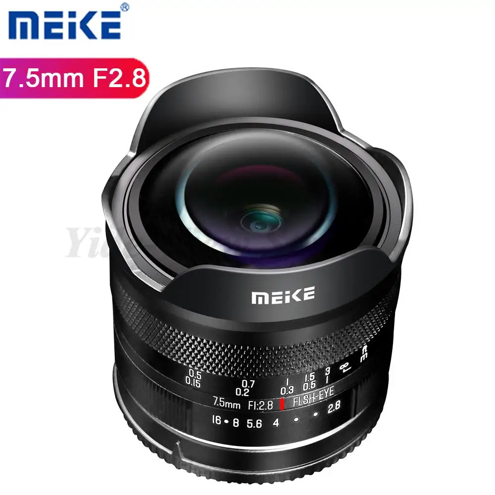 Meike 7.5Mm F2.8 Aps-C Obiettivo Fisheye Con Messa A Fuoco Manuale Per Fotocamera M43/E/X/Z/Efm Mount Come A9Ii A7Iv A7Sii A6600 A7R3 A7Riii A7 X-H1