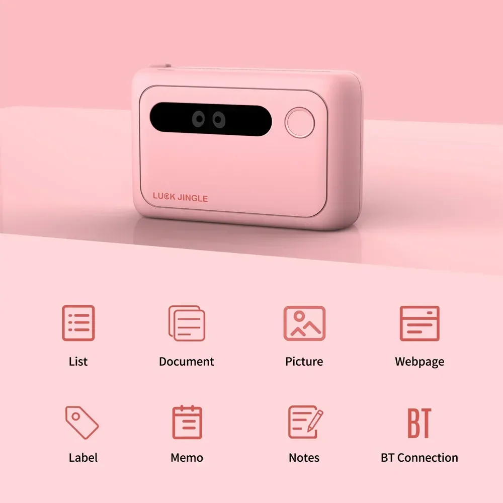 GlowMart80mm Portable Thermal Printer Mini Photo For Mobile Android iOS Phone 3 inch Pocket Machine L3