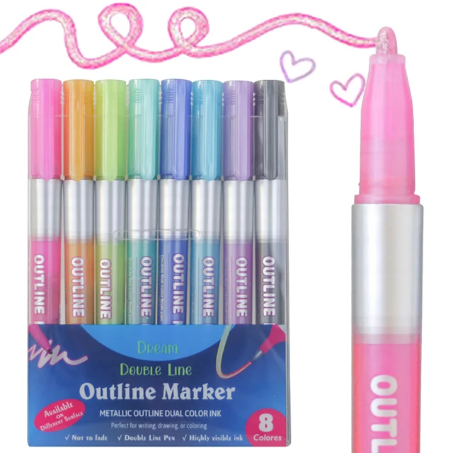 Double Line Metallic Markers 1