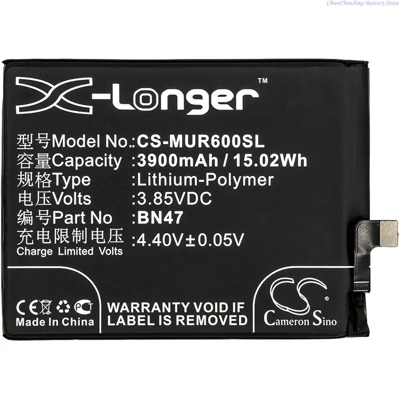 

Cameron Sino 3900mAh Battery BN47 for Xiaomi M1805D1SC, M1805D1SE, M1805D1SG, M1805D1ST, Mi A2 Lite, Redmi 6 Pro, Sakura
