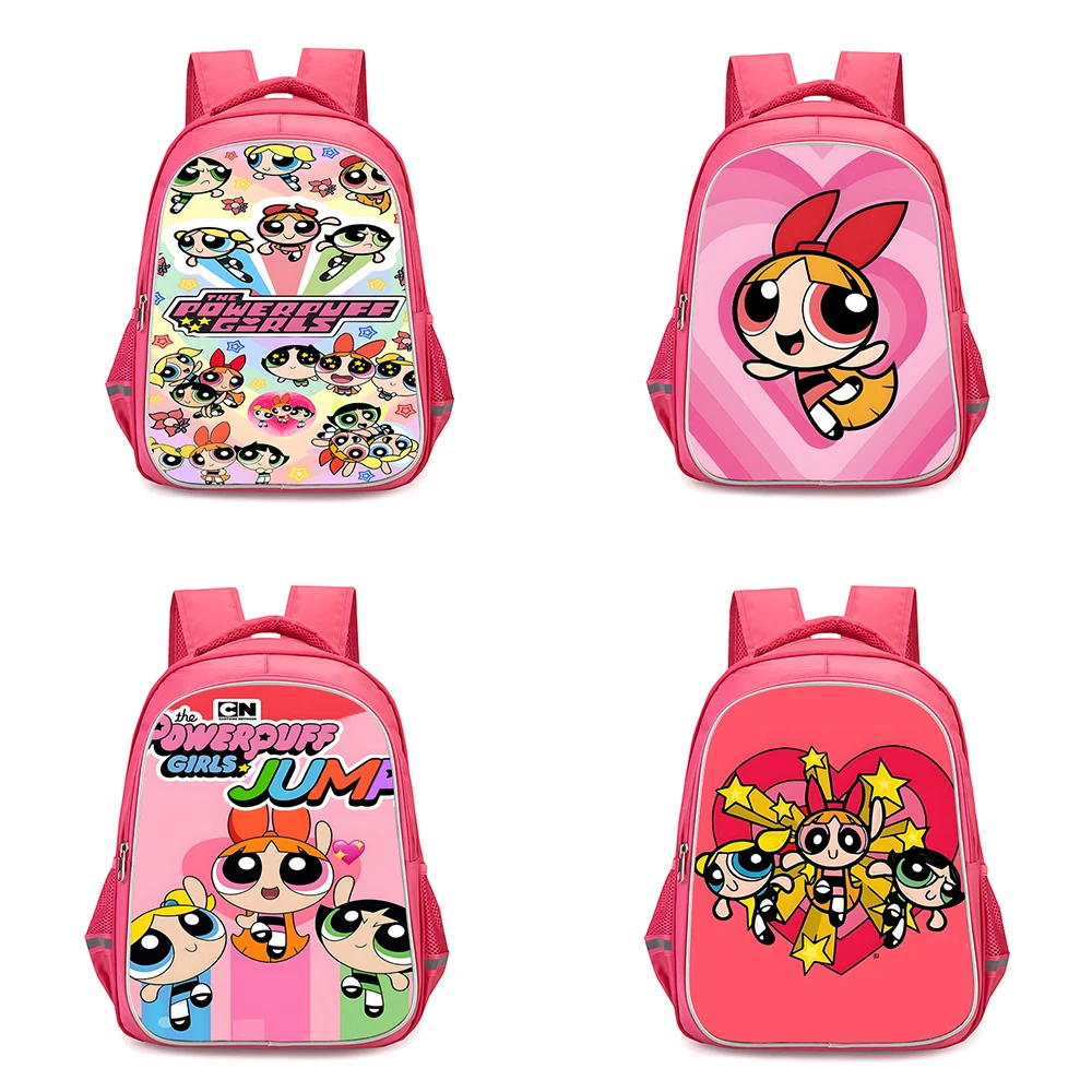 Child Cute Anime Powerpuffs Girlss Backpacks Girls Student Birthday Gift School Bags Camping Durable Rucksack 1