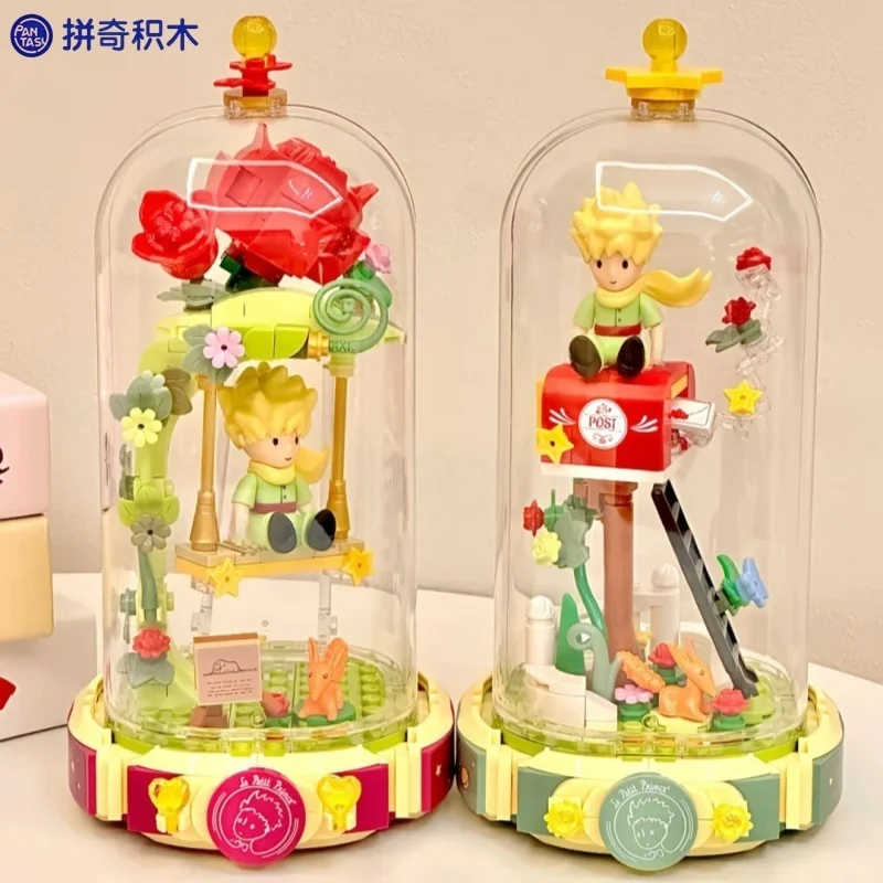 Le Petit Prince Building Block Set - Rose, Train, Moon & Airplane Models For Adults & Kids Collection