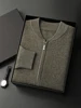 High Quality Men's 100% Cashmere Sweater Autumn Winter Thick Zippers Cardigan Casual Style Jacket Soft Warm Cashmere Knitwear 3
