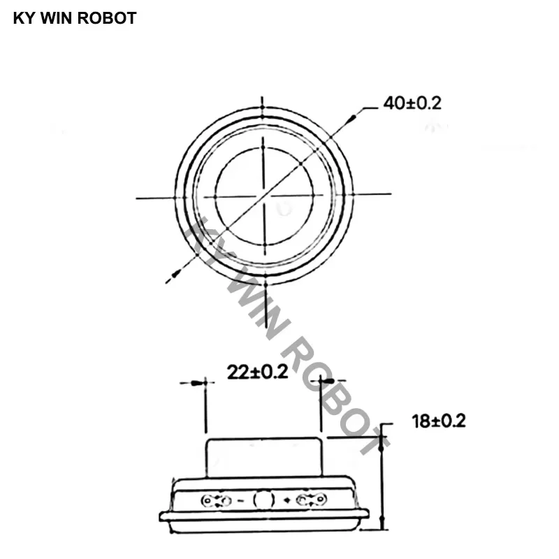 2 개/몫 고품질 스피커 경적 5W 8R 직경 4CM 40mm 증폭기 고무 가스켓 확성기 트럼펫 두께 18MM