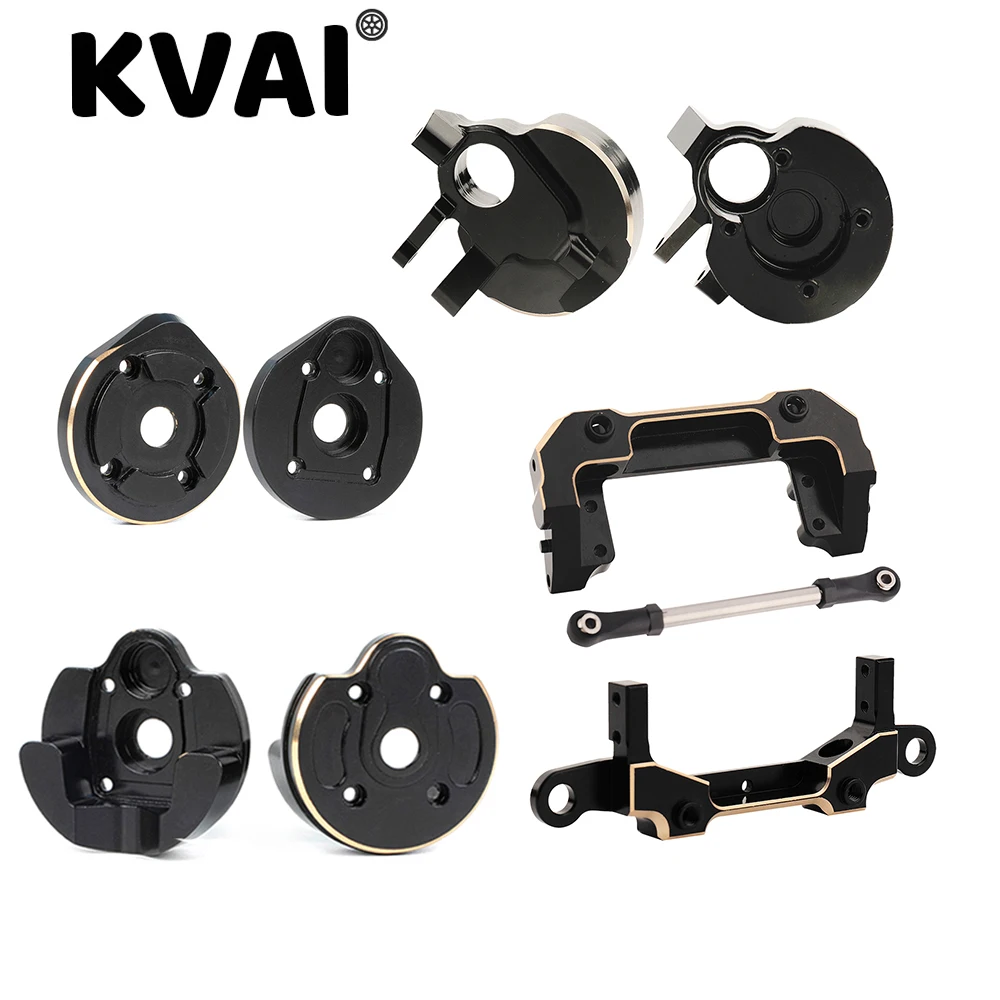 

Black Brass Counterweight Steering Knuckles Portal Cover Plates Bumper Mount for 1/10 RC Crawler SCX10 III Capra Upgrade Parts