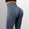 2022 Seamless Knitted Fitness GYM Pants Women's High Waist and Hips Tight Peach Buttocks High Waist Nude Yoga Pants 6