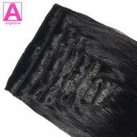 Clip droit dans l'extension de cheveux cheveux humains 120 g/ensemble pince droite dans l'extension pleine tête pince brésilienne Extension de cheveux pour les femmes 5
