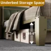 King Bed Frame, Storage Headboard with Charging Station, Solid and Stable, Noise Free, No Box Spring Needed, Easy Assembly 4