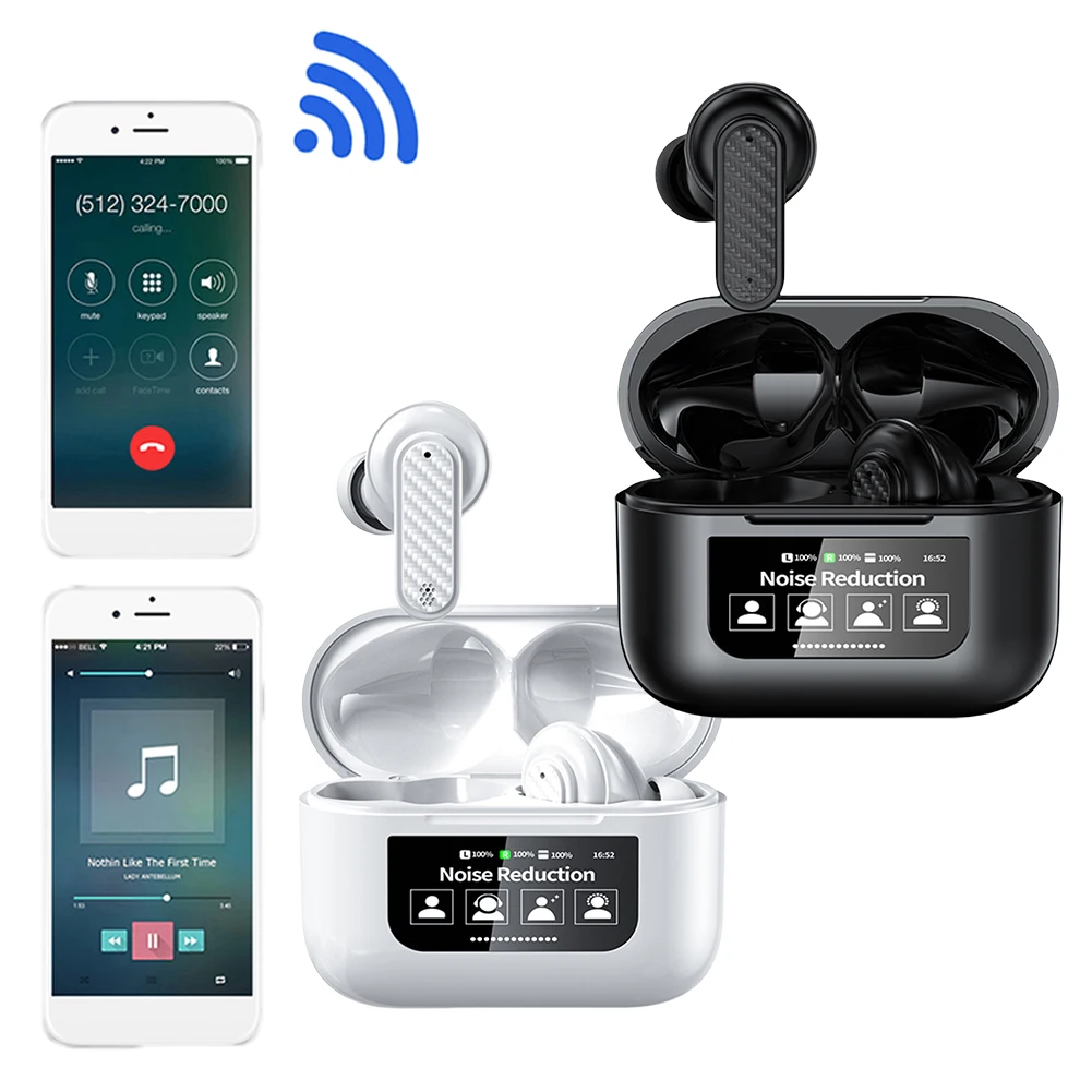 Wireless BT5.4 Real Time Translator Earbuds ANC Noise Cancelling 144 Languages Instant Translated Smart Voice Translator