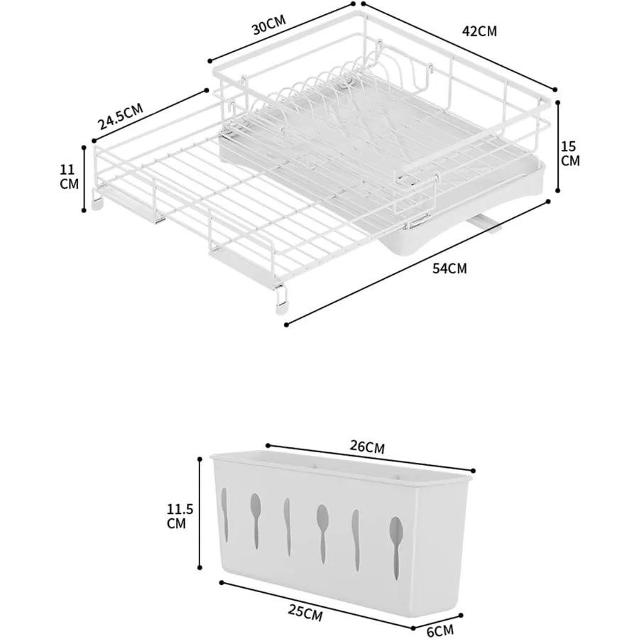 Large Dish Drying Rack Expandable Dish drainers for Kitchen CounterOver The Sink Dish Drainer Drying Rack Rustproof Dish Draine