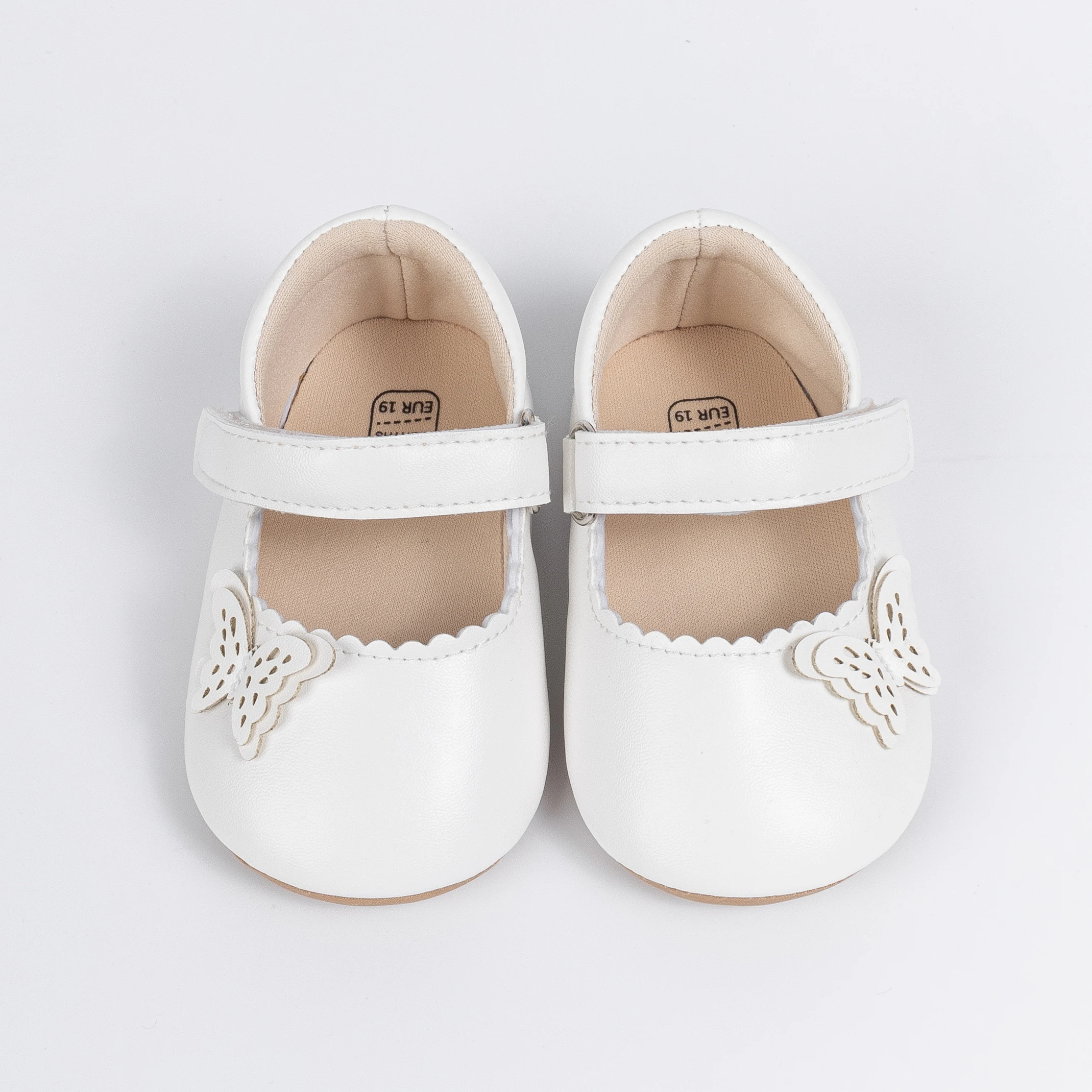 KIDSUN Butterfly Baby Girl Dress Shoes Newborn Anti-Slip Soft PU Leather Shoes Party School Wedding Princess Baby Girl Shoes 4