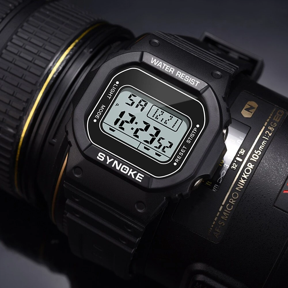 SYNOKE Outdoor Military Digital Watch For Men Fashion Retro Men Watch ...