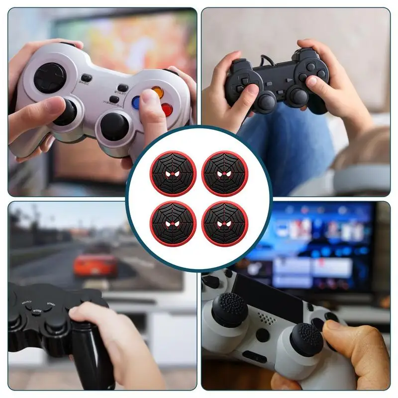 Thumb Stick Grip Non-Slip Joystick Cover Replacement Thumbstick Grip S For PS5 PS4 Switch Pro Silicone Cover 4pcs