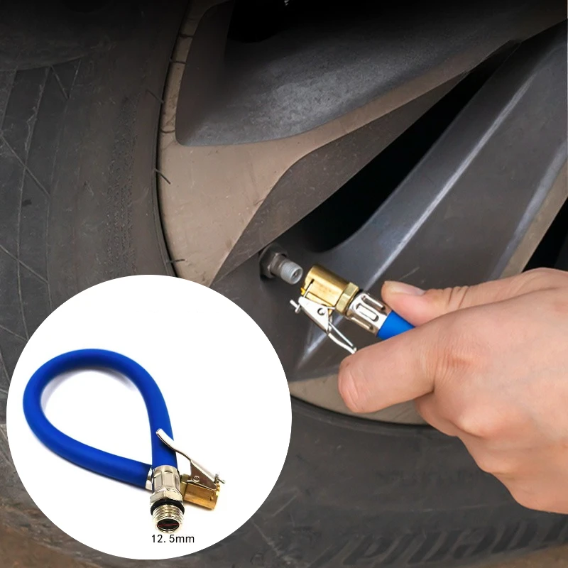 Portable Rubber Tire Inflator Hose for Car and Motorbike Accessories