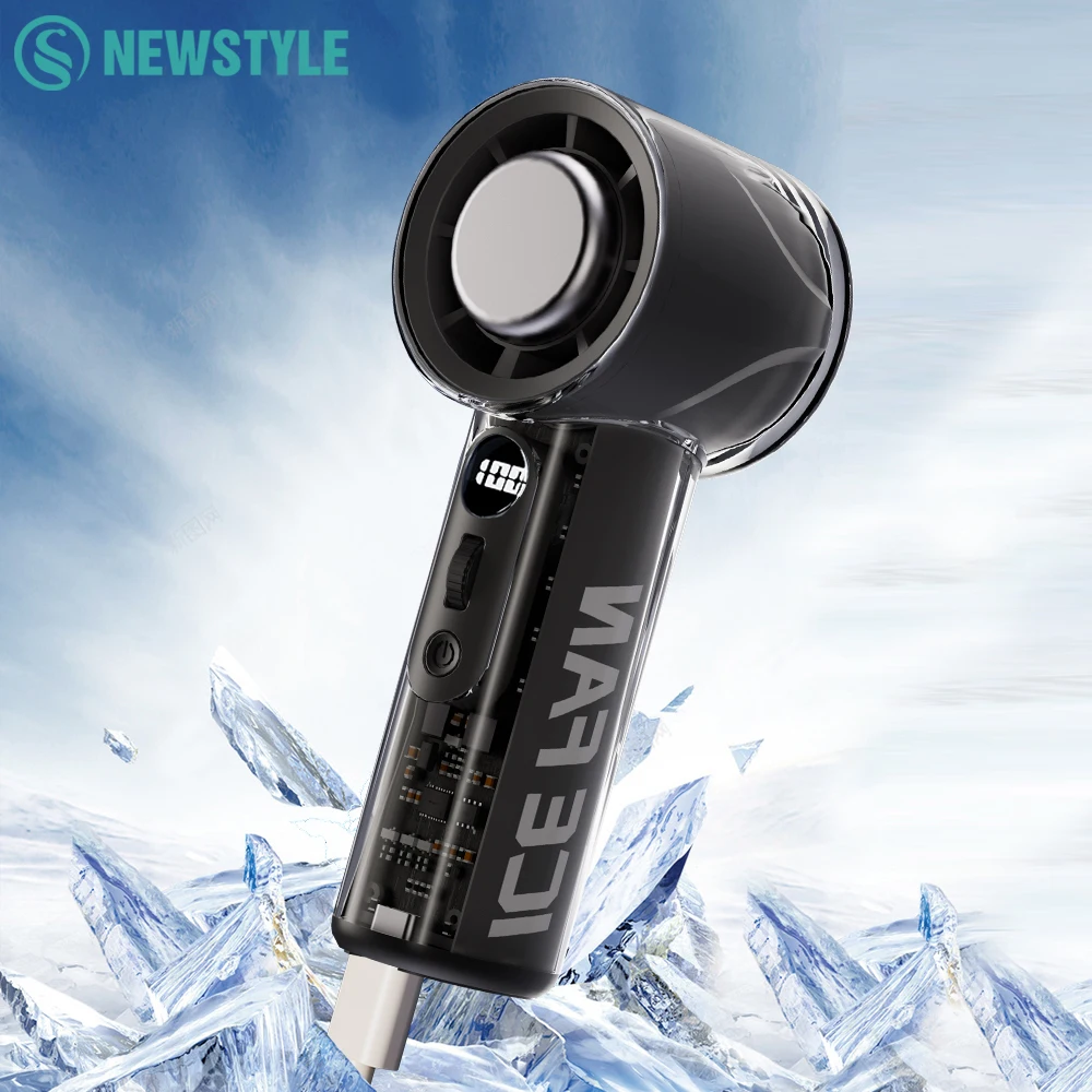Outdoor Portable Handheld Fan Rechargeable 3000mAh 100 Wind High-speed Air conditioner Mini Fan Outdoor Turbo Air Cooling Fan