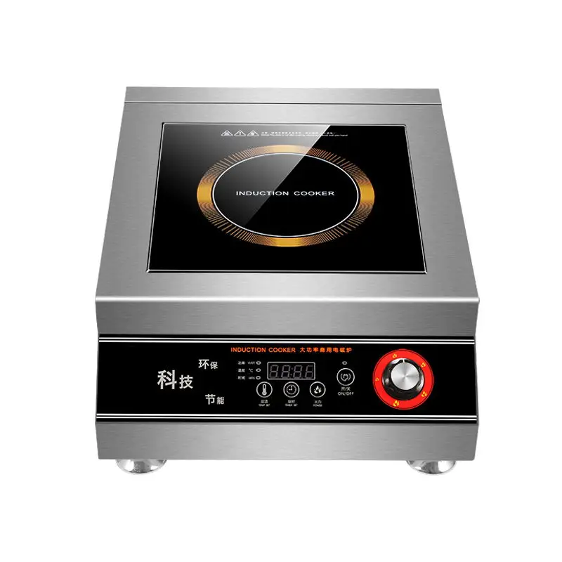 

induction cooker 5000W flat cafeteria restaurant stir fryer 5kW high-power boiling water and soup stove