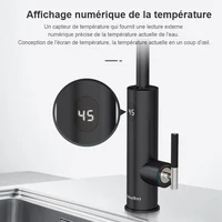 Briwellna chauffe-eau électrique 220V chauffe-eau coulant robinet de cuisine 2 en 1 robinet mélangeur de chauffage de l'eau sans réservoir géyser électrique 3