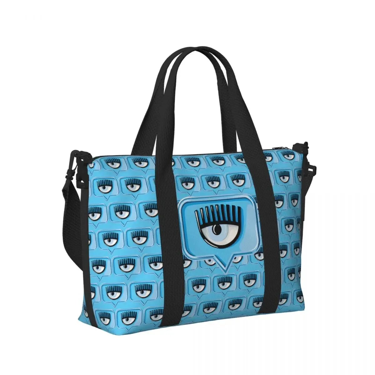 Fashion Eyes F-FerragniS C-ChiaraS Beach Tote Bag Women Big Compartment Beach Gym Travel Bags