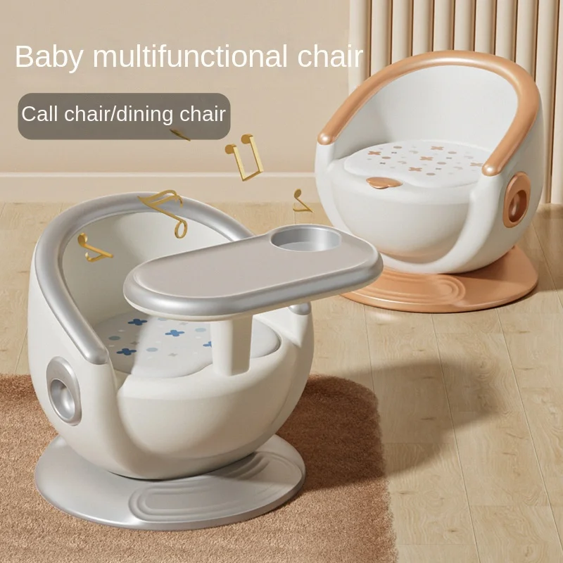 Multi-functional Seats 2-in-1 Children's Dining Chair with Dinner Plate Sounding Chair Household Seat