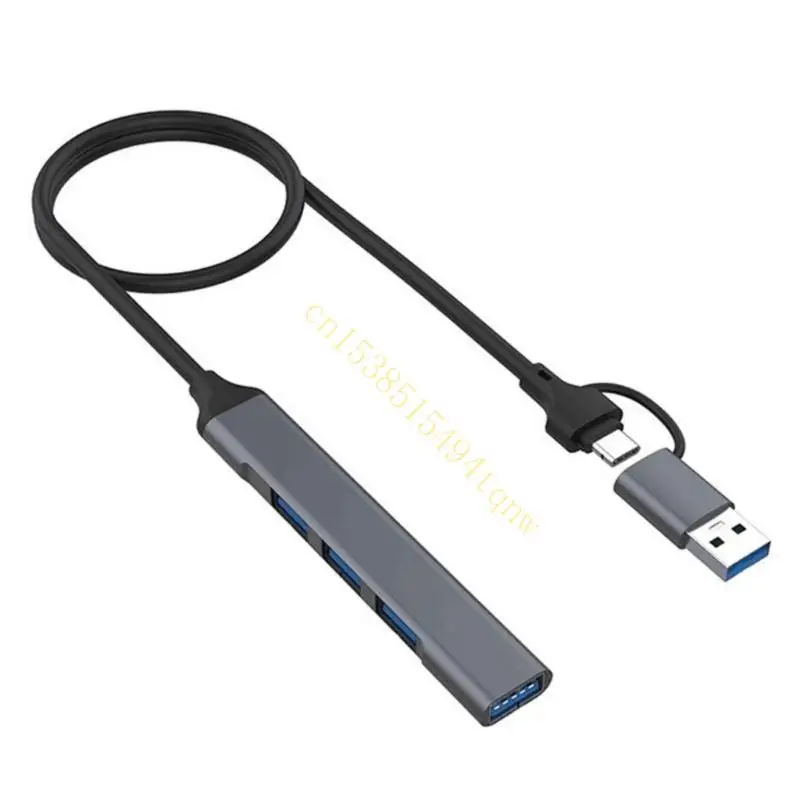 PC용 알루미늄 USB C+USB 4/7 포트 USB2.0+USB3.0 전원 데이터..