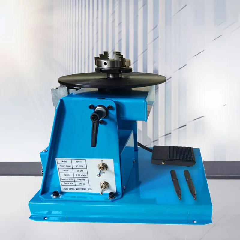 Welding Turntable Rotator Tilte Table for Annular Welding 10KG Rotary Welding Positioner 65mm chuck cartridge optional
