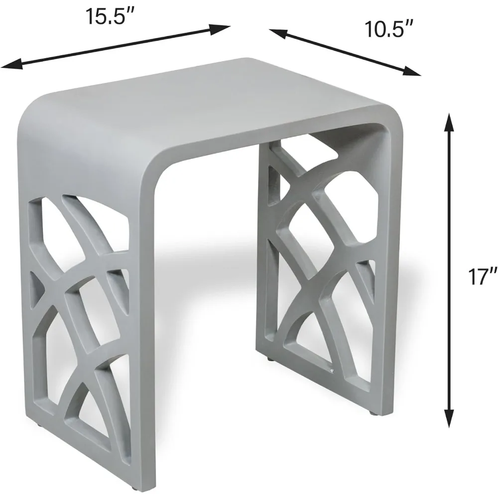 M3 Bathroom Shower Chair, Pure Grey Matte,19 lbs - Shower Chair for Inside Shower, Shower Seats for Elderly,Disabled, Adults 3