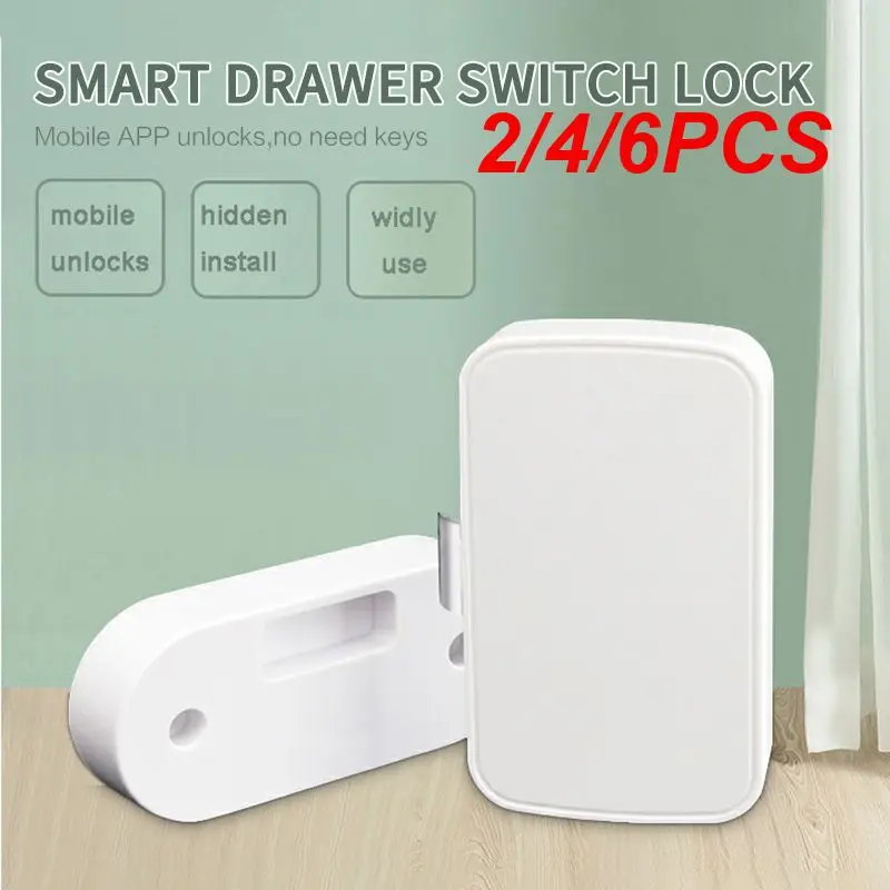 

2/4/6PCS Tuya APP Remote Control Cabinet Drawer Lock Smart Home Invisible Keyless Electrics Wifi Security Phone