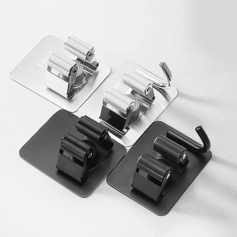 Adhesive Multi-Purpose Hooks Wall Mounted Mop Organizer Holder RackBrush Broom Hanger Hook Kitchen bathroom Strong Hooks wall mount hooks self adhesive hooks multi purpose hooks adhesive wall hook