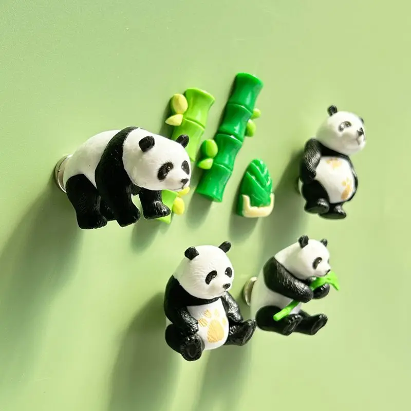 

Cute cartoon Chinese giant panda refrigerator stickers and magnet stickers creative 3D fridge magnet magnetic decoration