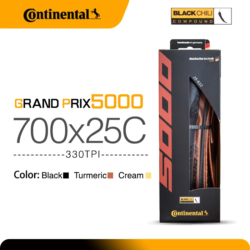 Continental Grand Prix 5000/700 X25C Curcuma Pneumatici Per Biciclette Da Strada Bici Dead Fly Bicicletta Pieghevole Pneumatico Resistente Alle Coltel