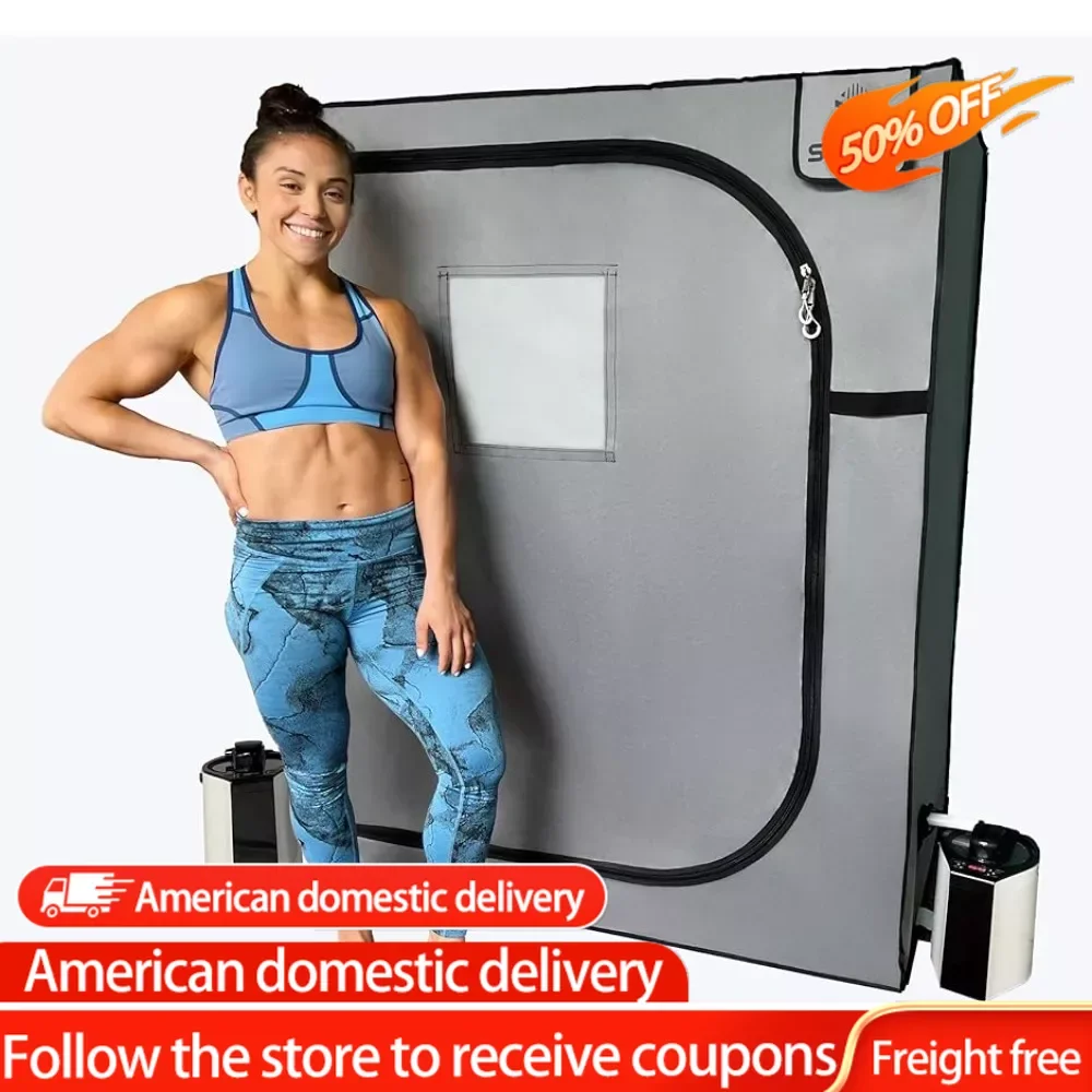 

2-Person Full Body Sauna Bundle | in-Home Use for Relaxation, Recovery, and Wellness (Tent & Steamers) Freight free