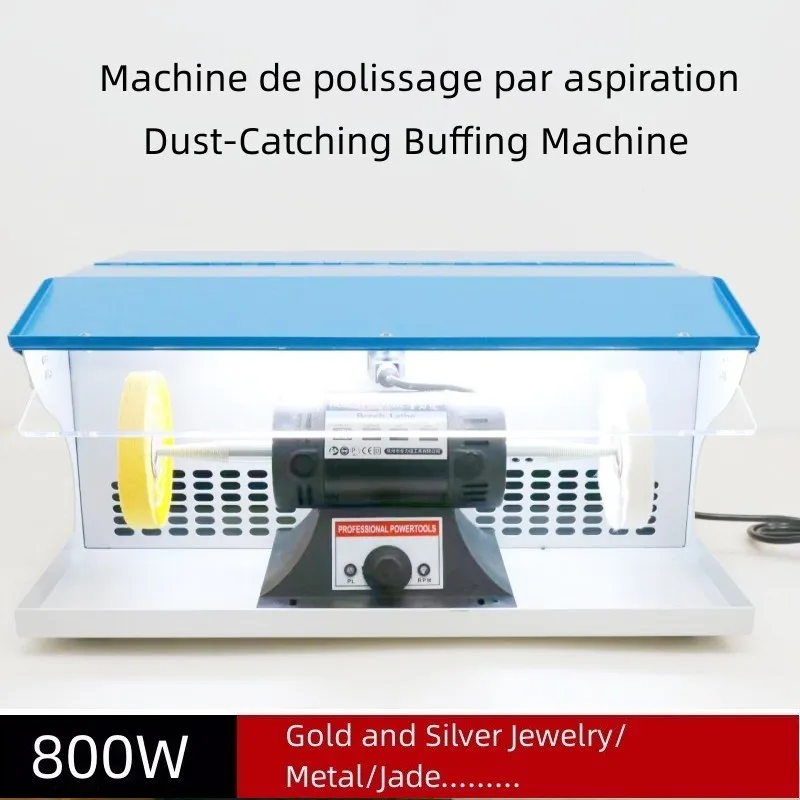 

110V/220V 800W Polishing Machine With Dust Collector Polishing Grinding Motor Bench Grinder Polisher Jewelry Polisher Machine