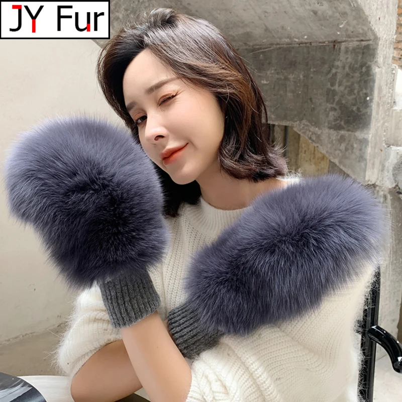 Natural Fur Mittens Women Warm Mittens Women Fur Mittens Women