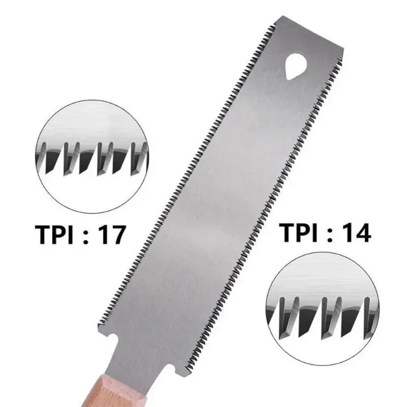 Japanese Woodworking Small Hand Saw Double Edge Blade Cutting 6-inch Blade Handsaw PVC Pipe Cutting DIY Project Triple Speed Saw