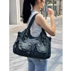 iPinee Women's Denim Bag Y2K Vintage Blue Jean Purse and Handbags Crossbody Shoulder Wallet Large Capacity 6